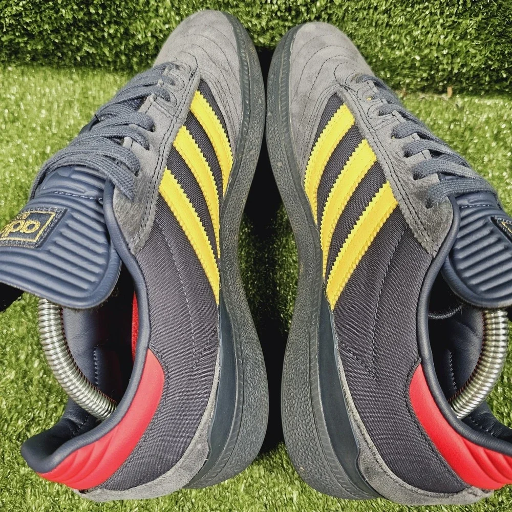 Adidas Busenitz Shadow Navy Impact Yellow Athletic Sneakers Mens Size 8.5
